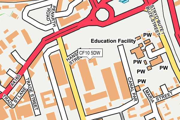 CF10 5DW map - OS OpenMap – Local (Ordnance Survey)