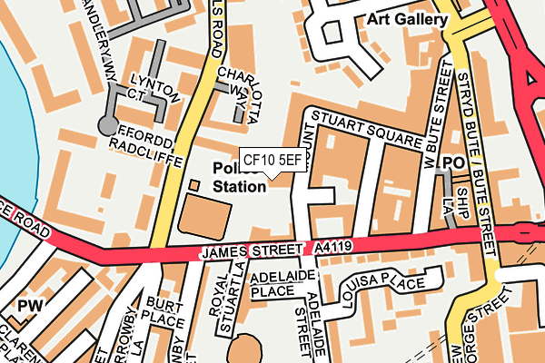 CF10 5EF map - OS OpenMap – Local (Ordnance Survey)