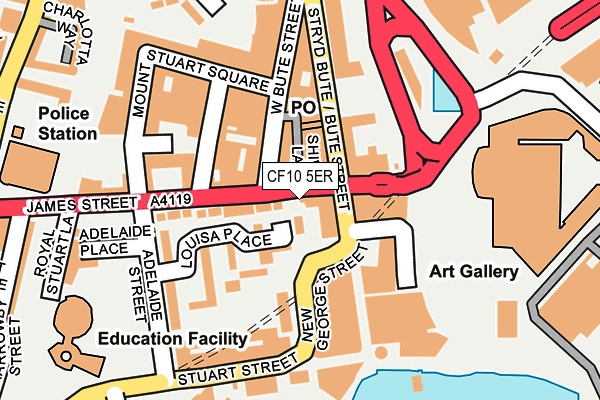 CF10 5ER map - OS OpenMap – Local (Ordnance Survey)