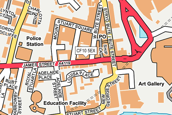 CF10 5EX map - OS OpenMap – Local (Ordnance Survey)