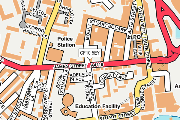 CF10 5EY map - OS OpenMap – Local (Ordnance Survey)