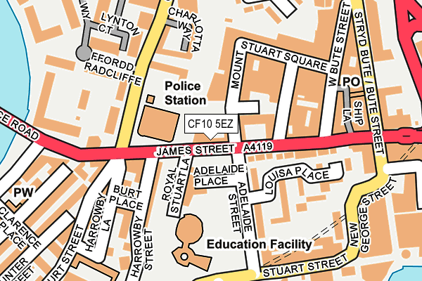 CF10 5EZ map - OS OpenMap – Local (Ordnance Survey)