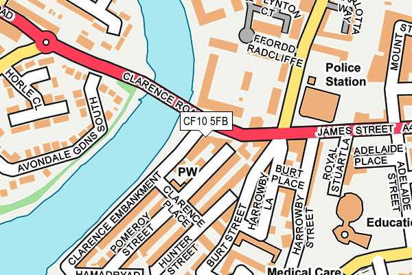 CF10 5FB map - OS OpenMap – Local (Ordnance Survey)