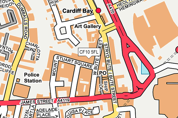 CF10 5FL map - OS OpenMap – Local (Ordnance Survey)