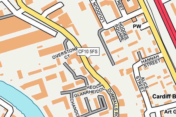 CF10 5FS map - OS OpenMap – Local (Ordnance Survey)