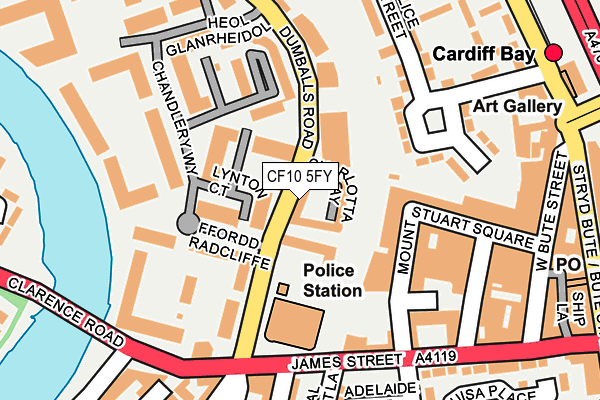 CF10 5FY map - OS OpenMap – Local (Ordnance Survey)