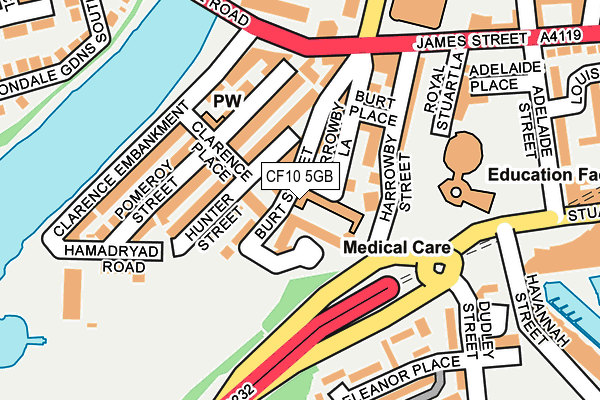 CF10 5GB map - OS OpenMap – Local (Ordnance Survey)