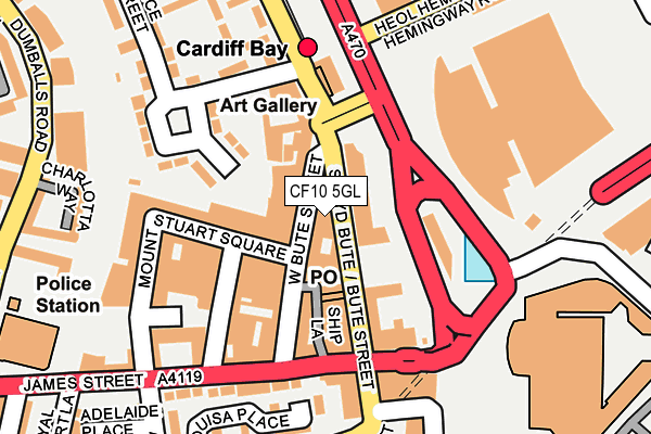 CF10 5GL map - OS OpenMap – Local (Ordnance Survey)