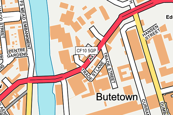 CF10 5GP map - OS OpenMap – Local (Ordnance Survey)