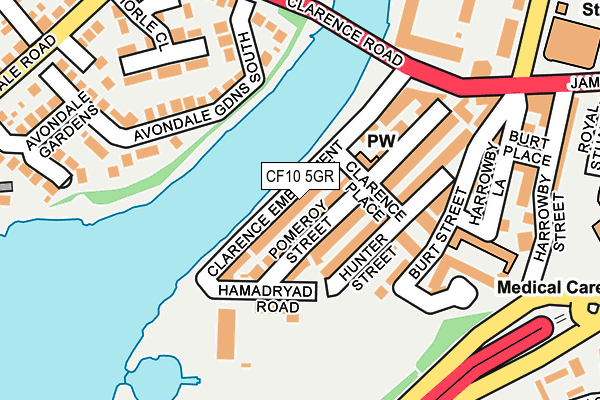 CF10 5GR map - OS OpenMap – Local (Ordnance Survey)