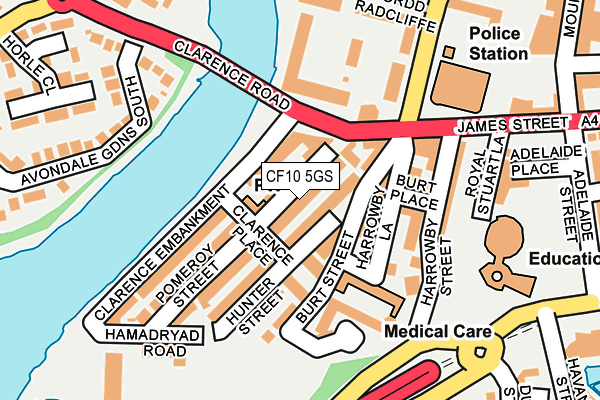 CF10 5GS map - OS OpenMap – Local (Ordnance Survey)
