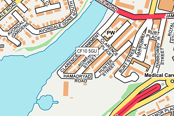 CF10 5GU map - OS OpenMap – Local (Ordnance Survey)