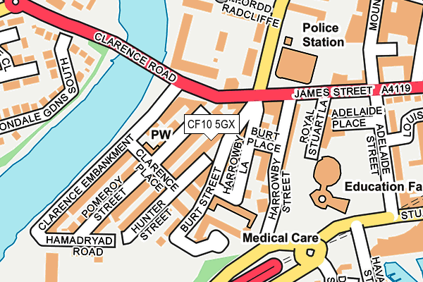 CF10 5GX map - OS OpenMap – Local (Ordnance Survey)