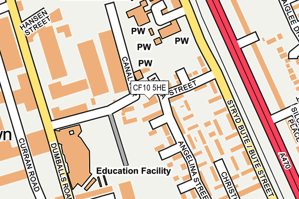 CF10 5HE map - OS OpenMap – Local (Ordnance Survey)