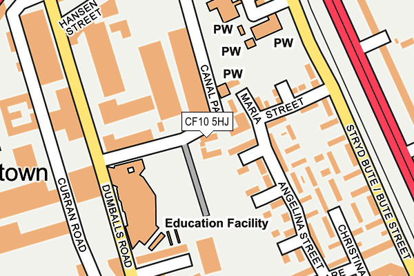 CF10 5HJ map - OS OpenMap – Local (Ordnance Survey)