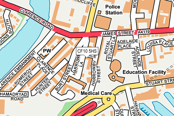 CF10 5HS map - OS OpenMap – Local (Ordnance Survey)