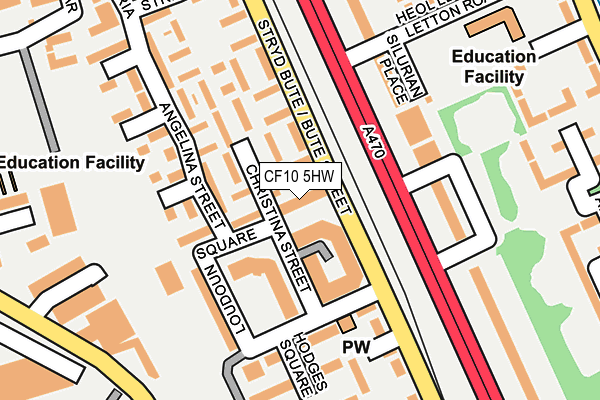 CF10 5HW map - OS OpenMap – Local (Ordnance Survey)