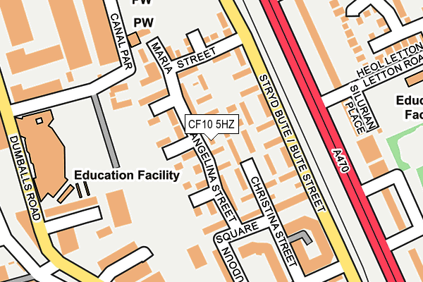 CF10 5HZ map - OS OpenMap – Local (Ordnance Survey)