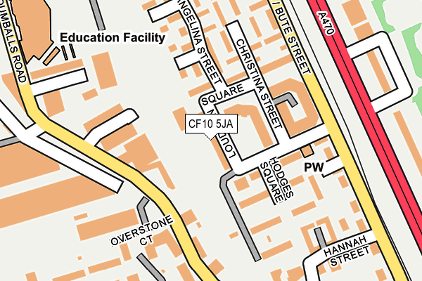 CF10 5JA map - OS OpenMap – Local (Ordnance Survey)