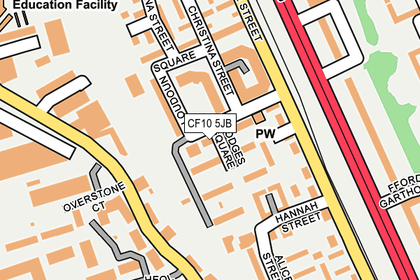 CF10 5JB map - OS OpenMap – Local (Ordnance Survey)