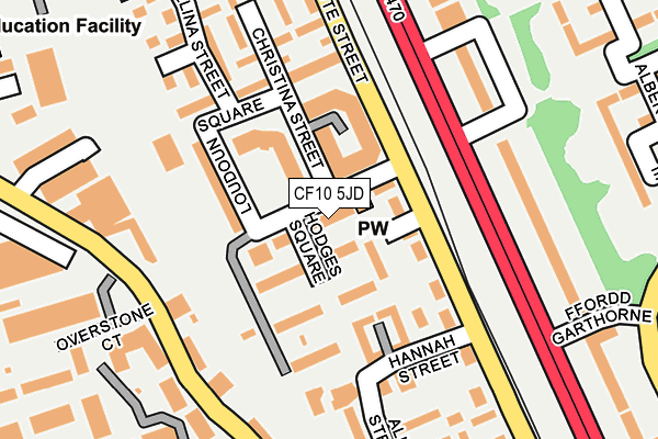 CF10 5JD map - OS OpenMap – Local (Ordnance Survey)