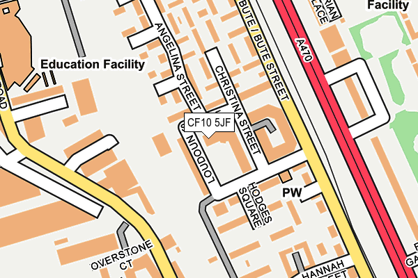 CF10 5JF map - OS OpenMap – Local (Ordnance Survey)