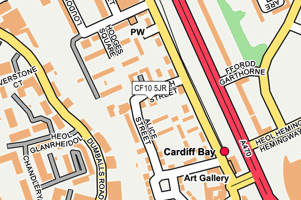 CF10 5JR map - OS OpenMap – Local (Ordnance Survey)