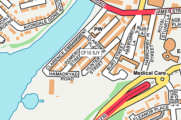 CF10 5JY map - OS OpenMap – Local (Ordnance Survey)