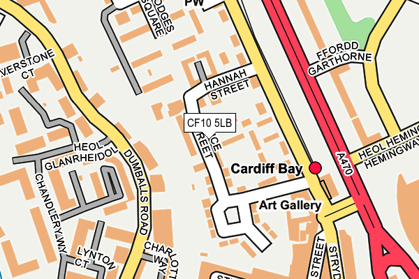 CF10 5LB map - OS OpenMap – Local (Ordnance Survey)