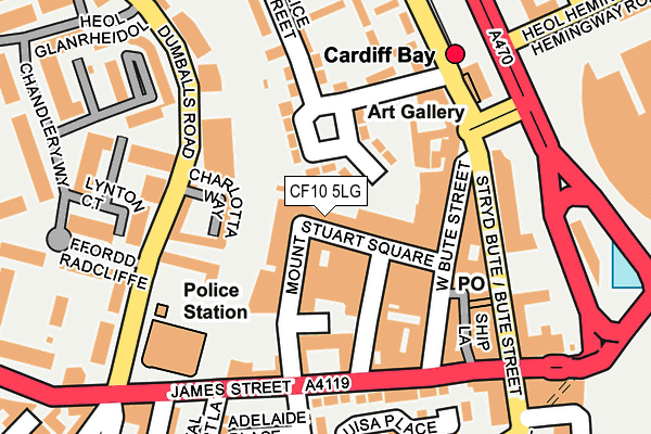 CF10 5LG map - OS OpenMap – Local (Ordnance Survey)