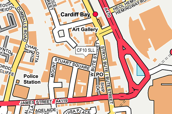 CF10 5LL map - OS OpenMap – Local (Ordnance Survey)