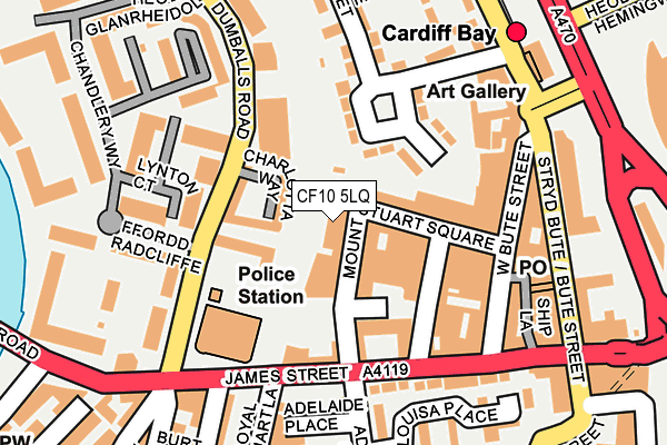 CF10 5LQ map - OS OpenMap – Local (Ordnance Survey)