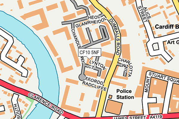 CF10 5NF map - OS OpenMap – Local (Ordnance Survey)