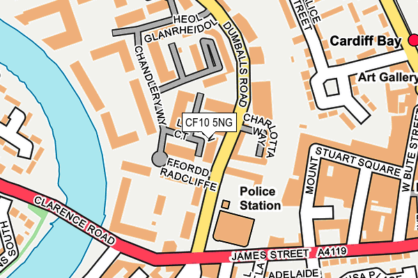 CF10 5NG map - OS OpenMap – Local (Ordnance Survey)