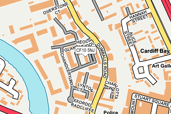 CF10 5NJ map - OS OpenMap – Local (Ordnance Survey)