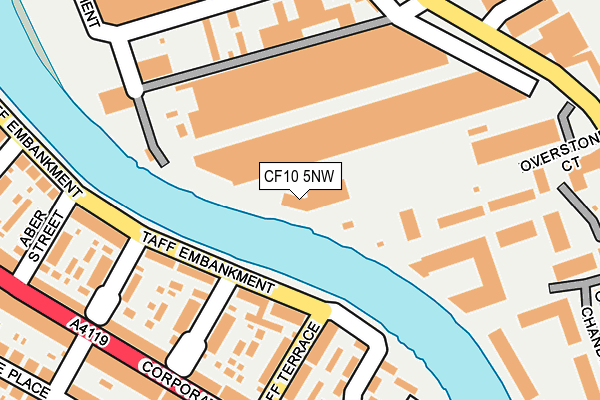 CF10 5NW map - OS OpenMap – Local (Ordnance Survey)