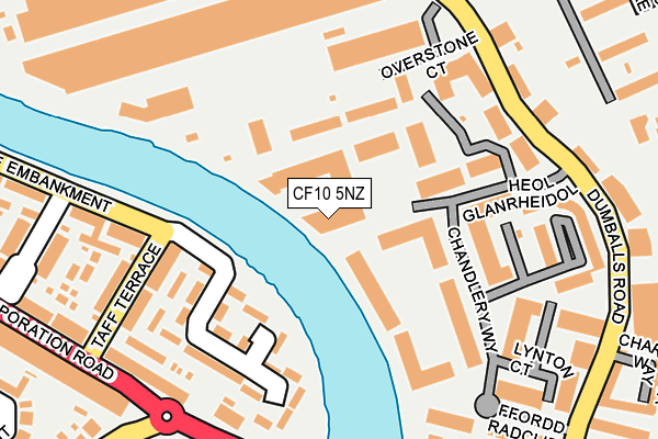 CF10 5NZ map - OS OpenMap – Local (Ordnance Survey)