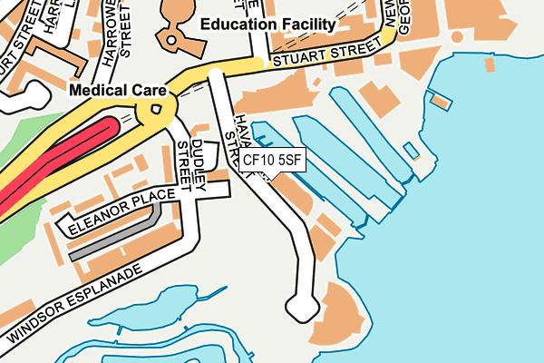 CF10 5SF map - OS OpenMap – Local (Ordnance Survey)