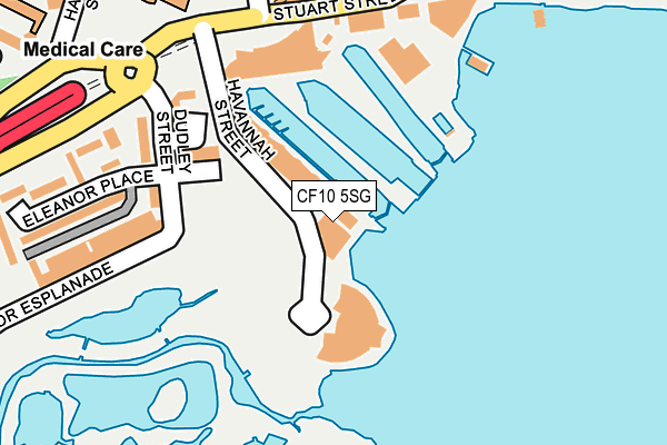 CF10 5SG map - OS OpenMap – Local (Ordnance Survey)