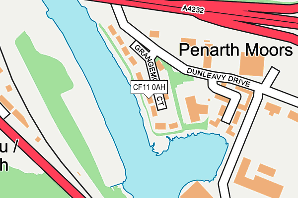 CF11 0AH map - OS OpenMap – Local (Ordnance Survey)