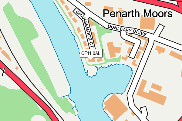 CF11 0AL map - OS OpenMap – Local (Ordnance Survey)