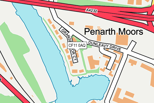 CF11 0AQ map - OS OpenMap – Local (Ordnance Survey)