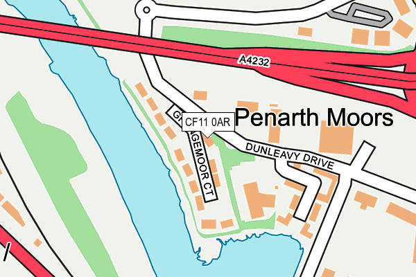 CF11 0AR map - OS OpenMap – Local (Ordnance Survey)