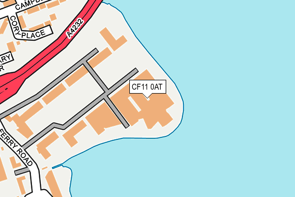 CF11 0AT map - OS OpenMap – Local (Ordnance Survey)