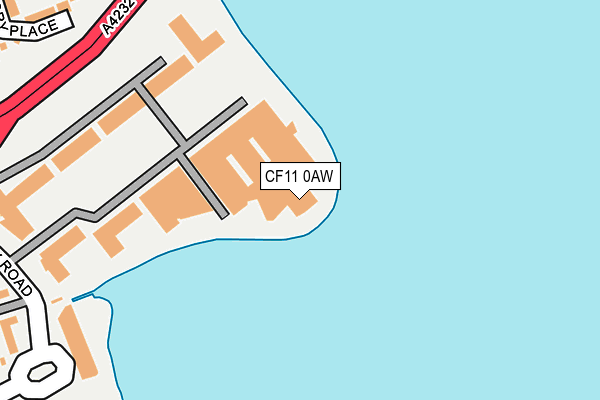 CF11 0AW map - OS OpenMap – Local (Ordnance Survey)