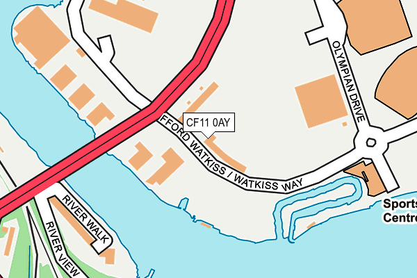 CF11 0AY map - OS OpenMap – Local (Ordnance Survey)