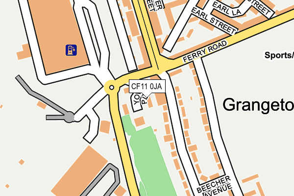 CF11 0JA map - OS OpenMap – Local (Ordnance Survey)