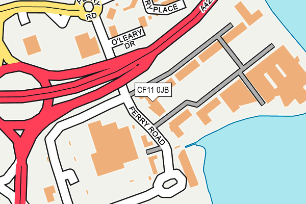 CF11 0JB map - OS OpenMap – Local (Ordnance Survey)