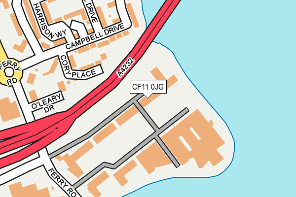 CF11 0JG map - OS OpenMap – Local (Ordnance Survey)