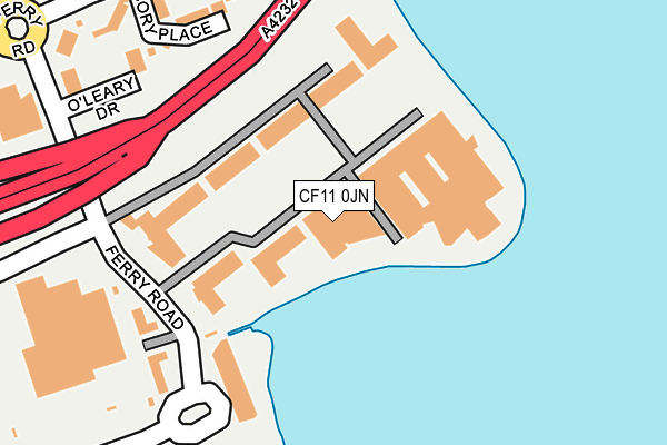 CF11 0JN map - OS OpenMap – Local (Ordnance Survey)